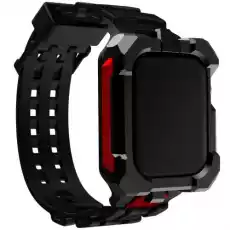 Etui z paskiem Element Case Special Ops X4 do Apple Watch 45 mm czarnoczerwone Telefony i akcesoria Akcesoria telefoniczne Pokrowce i kabury do telefonów