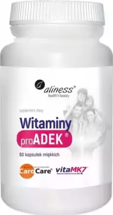 Witaminy Pro ADEK 60 kapsułek Aliness Sport i rekreacja Odżywki i suplementy Witaminy i minerały