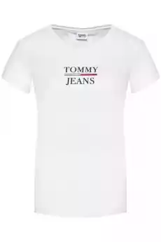 Tshirt damski Tommy Jeans Biały Odzież obuwie dodatki Odzież damska Tshirty i koszulki damskie