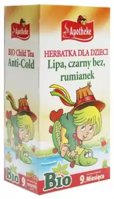 HERBATKA DLA DZIECI LIPA CZARNY BEZ RUMIANEK BIO 20 x 15 g APOTHEKE Artykuły Spożywcze Herbata