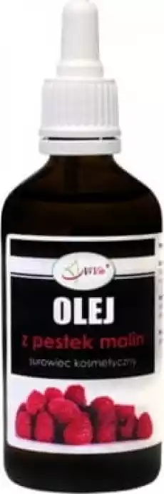 Olej z pestek malin nierafinowany 100ml VIVIO Zdrowie i uroda Kosmetyki i akcesoria Kosmetyki i akcesoria do kąpieli Olejki do kąpieli Aromaterapia