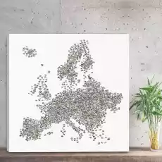 Kolaż ze zdjęć MAPA EUROPY 40x40 cm Dom i ogród Wyposażenie wnętrz Dekoracja Obrazy i plakaty