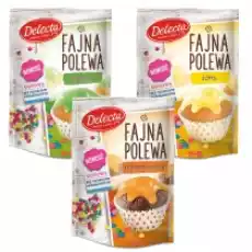 Delecta Fajna polewa do dekoracji wypieków mix kolorów Zestaw 3 x 80 g Artykuły Spożywcze Produkty sypkie