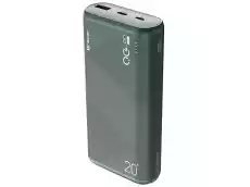 Tracer Powerbank Kori 20000mAh QC30PD20W GR zielony Telefony i akcesoria