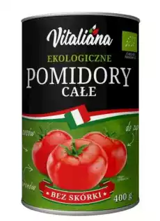 POMIDORY CAŁE BEZ SKÓRKI BIO 400 g VITALIANA Artykuły Spożywcze Zdrowa żywność