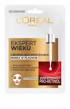 LOreal Paris Ekspert wieku 50 Ujędrniająca maska w płachcie 30g Zdrowie i uroda Kosmetyki i akcesoria Pielęgnacja twarzy Maseczki