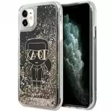 Karl Lagerfeld KLHCN61LGGKBK iPhone 11 XR czarnyblack hardcase Liquid Glitter Gatsby Telefony i akcesoria Akcesoria telefoniczne Etui