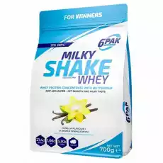 6PAK Milky Shake Whey 700g białko WPC o smaku waniliowym Sport i rekreacja Odżywki i suplementy