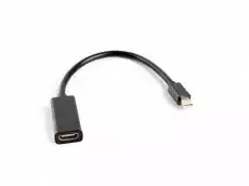 LANBERG Adapter mini DisplayPort M HDMI F na kablu Komputery Akcesoria komputerowe Inne akcesoria komputerowe