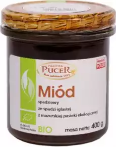 Miód spadziowy ze spadzi iglastej BIO 400 g Pucer Artykuły Spożywcze Miód