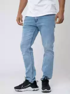 Spodnie Jeansowe Slim KL Jeans W Stitching Sprane Jasne Niebieskie Odzież obuwie dodatki Odzież męska Spodnie męskie