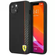 Ferrari FESAXHCP13SBK iPhone 13 mini 54 czarnyblack hardcase On Track Carbon Stripe Telefony i akcesoria Akcesoria telefoniczne Etui