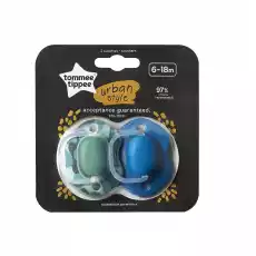 Tommee Tippee Urban smoczek uspokajający 618m Boy 2szt Dla dziecka Akcesoria dla dzieci