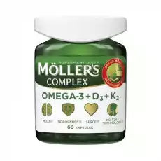 Complex Omega3 D3 K2 60 kapsułek MOLLERS Mollers Sport i rekreacja Odżywki i suplementy Witaminy i minerały