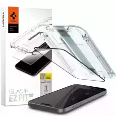 Szkło do etui Aplikator Spigen GlastR EZ Fit FC 1Pack do iPhone 15 z czarną ramką Telefony i akcesoria Akcesoria telefoniczne Folie ochronne