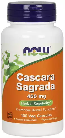 Now Cascara sagrada 100 kaps Sport i rekreacja Odżywki i suplementy