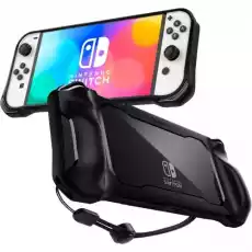 Etui Spigen Rugged Armor Nintendo Switch Oled czarne Telefony i akcesoria Akcesoria telefoniczne Pokrowce i kabury do telefonów