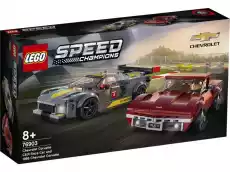 LEGO Speed Champions 76903 Samochód wyścigowy Chevrolet Corvette C8R i 1968 Chevrolet Corvette Dla dziecka Zabawki Klocki