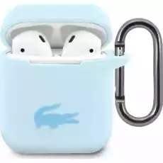 Etui Lacoste Silicone do AirPods 2 1 niebieskie Sprzęt RTV Audio Akcesoria Audio