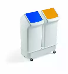 DURABIN TROLLEY FOR 2 x 40 wózek do dwóch pojemników 40 l DURABLE Biuro i firma