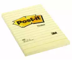 Notes samoprzylepny 102x152 linia 100 kartek Postit Biuro i firma Akcesoria biurowe Artykuły papiernicze