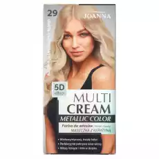 JOANNA Multi Cream Metallic Color 5D Effect 29 Bardzo Jasny Śnieżny Blond Zdrowie i uroda Kosmetyki i akcesoria Pielęgnacja i stylizacja włosów Farby i szampony koloryzujące