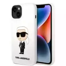 Karl Lagerfeld KLHCP14SSNIKBCH iPhone 14 61 hardcase białywhite Silicone Ikonik Telefony i akcesoria Akcesoria telefoniczne Etui