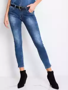 Spodnie jeans jeansowe ciemny niebieski casual rurki Odzież obuwie dodatki Odzież damska Spodnie damskie Jeansy damskie