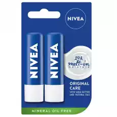 Nivea Original Care pielęgnująca pomadka do ust 2x48g Zdrowie i uroda Kosmetyki i akcesoria Pielęgnacja twarzy Pielęgnacja ust