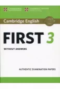 Cambridge English First 3 without answers Książki Podręczniki w obcych językach