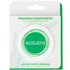 Ecocera Puder ryżowy prasowany transparentny stapia się z kolorem cery 10g Zdrowie i uroda Kosmetyki i akcesoria Makijaż i demakijaż Pudry i róże