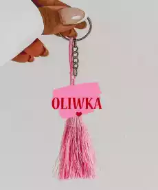 Kolorowy brelok z imieniem na prezent PINK Gadżety Breloki