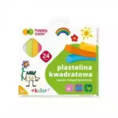 Happy Color Plastelina szkolna kwadratowa 24 kolory Dla dziecka Artykuły szkolne Masy plastyczne