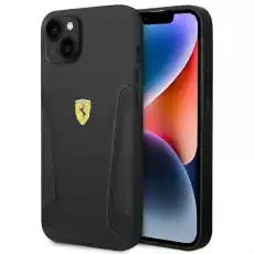 Ferrari FEHCP14SRBUK iPhone 14 61 czarnyblack hardcase Leather Stamp Sides Telefony i akcesoria Akcesoria telefoniczne Etui