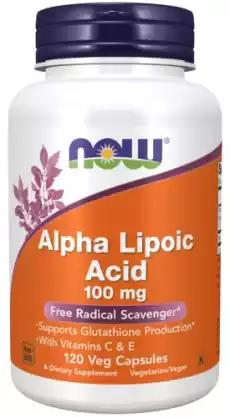 Alpha Lipoic Acid 100 mg 120 kaps NOW FOODS Artykuły Spożywcze