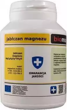 Jabłczan magnezu 100g BIOMUS Zdrowie i uroda