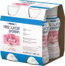 Resource Protein o smaku truskawkowym 4 x 200 ml Zdrowie i uroda