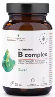 Aura Herbals Witamina B Complex x 90 kapsułek Zdrowie i uroda Zdrowie Witaminy minerały suplementy diety