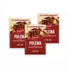 Delecta Polewa smak mlecznej czekolady Zestaw 3 x 100 g Artykuły Spożywcze Produkty sypkie