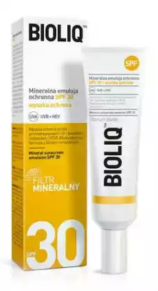 BIOLIQ SPF Mineralna Emulsja ochronna SPF30 30ml Zdrowie i uroda Kosmetyki i akcesoria Pielęgnacja ciała Opalanie