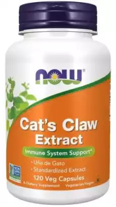 Cats Claw Koci Pazur ekstrakt 120 kapsułek NOW FOODS Artykuły Spożywcze Produkty dietetyczne Suplementy