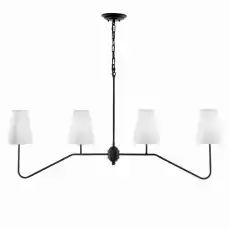 Lampa Sufitowa Slim Żyrandol Czarny 65x115cm Dom i ogród Wyposażenie wnętrz Oświetlenie Lampy sufitowe