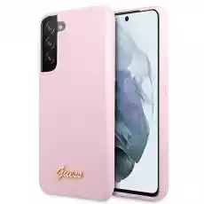 Guess GUHCS22MLSLMGLA S22 S906 lawendalavender hardcase Silicone Script Metal Logo Telefony i akcesoria Akcesoria telefoniczne Etui