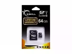 GSKILL Karta Pamięci Micro SDXC 64GB Class 10 UHS1 adapter Telefony i akcesoria