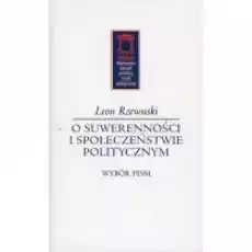 O suwerenności i społeczeństwie politycznym Książki Nauki humanistyczne