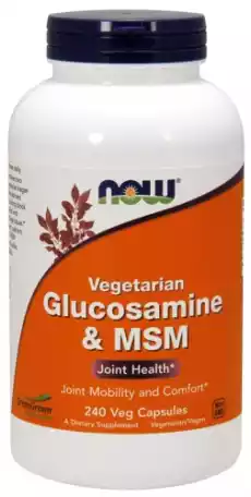 NOW GLUCOSAMINE MSM Wegetariańska 240 kaps Artykuły Spożywcze