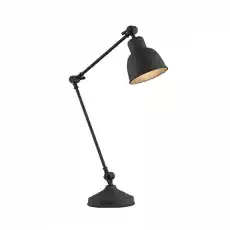 Lampa Biurkowa Eufrat Czarna Wys 29cm Dom i ogród Wyposażenie wnętrz Oświetlenie Lampy stołowe