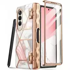 Etui Supcase iBlason Cosmo Pen SP do Galaxy Z Fold4 marmurowe różowozłote Telefony i akcesoria Akcesoria telefoniczne Etui