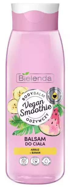 Bielenda Vegan Smoothie Balsam Do Ciała Arbuz Banan 400ml Zdrowie i uroda Kosmetyki i akcesoria Pielęgnacja ciała Balsamy mleczka peelingi do ciała