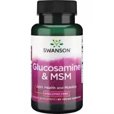 Swanson Glucosamine MSM 60kaps Zdrowie i uroda Zdrowie Witaminy minerały suplementy diety